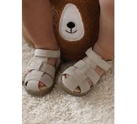 Sandales bébé fermées cuir à scratchs sable 19