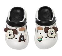 Sandales Bebe Fille Chaussures - d'été pour Enfants Nouvelles d'extérieur en EVA Pantoufles Mignonnes à Bout de Dessin animé pour bébés garçons et Filles (White 36=21cm=34-35码)