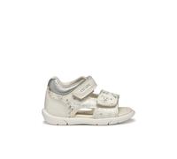 Geox Sandale bébé fille B Sandal Zapito Girl – Blanc/Argent
