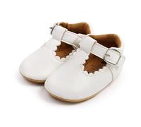 Sandales bébé fille semelle souple chaussures confortables nourrissons 0-18 mois décontractées printemps été automne baby casual shoes légères antidérapantes respirantes (White, 6-12 Months)