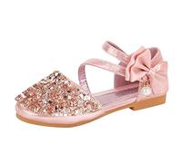 Sandales Bébé Filles Cristal Perle Unique Nœud Princesse Infantile Chaussures Enfants Bowknot (32.5 Big Kids)