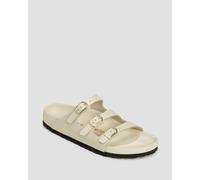 Sandales Beiges Pour Femmes Birkenstock Florida D-buckle Exq Lena Hs Narrow 1029355-highshineecru