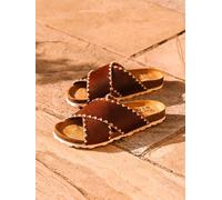 Sandales BIO et cuir pour femme avec brides croisées | GRIT-PE 41