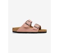 Sandales Birkenstock Arizona en cuir suédé étroit rose marron - 40