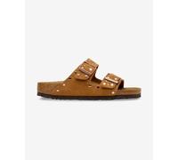 Birkenstock Pantoufles pour Femmes Arizona 1031731 Rivet Border Mink Marron avec Boucles et Clous 39