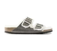 Sandales Birkenstock Arizona Shearling Embossed Oiled Leather Gris 46