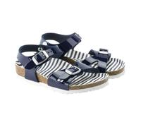 Sandales - BIRKENSTOCK - Rio - Marine et blanc - Boucle de serrage - Tige basse 27