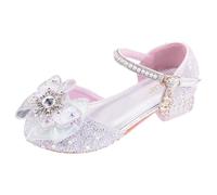 Sandales blanches à talons hauts en cristal pour petite scène Performance, argenté, 31.5 EU