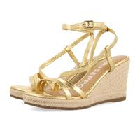 Sandales Blanches en Cuir avec des Brides ET Une Semelle COMPENSÉE en Jute Haute pour Femme ORIKUM