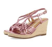 Sandales Blanches en Cuir avec des Brides ET Une Semelle COMPENSÉE en Jute pour Femme Glide