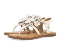 SANDALES BLANCHES EN CUIR DE STYLE GREC AVEC ORNEMENT DE FLEURS POUR FILLE ET GARÇON SUKE