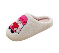 Sandales Bout Ouvert Noir Cozy Home Modèles de Noël Chaussons en Coton Hommes et Femmes Couple Chaussons en Coton Chauds Bottes Pluie (43)
