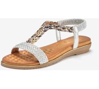 Sandales brides tressées raffinées - Vivance - couleur argent COULEUR ARGENT 42