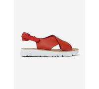 Sandales Camper Oruga rouge marron clair blanc femme - 36