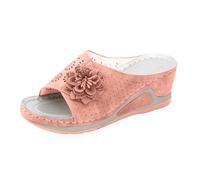 Sandales Cheville Sandales compensées Sandales compensées pour femmes confortables élégantes Sandales Gladiateur d'Été, rose, 39 EU