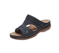 Sandales Claquettes Orthopédique Femme Été Pantoufles Rétro Compensé Claquette Épaisse Chaussons à Soutien Plantaire Confort Anti-dérapant Pantoufle Sandale de Marche Nu Pieds Piscine, Plage Voyages