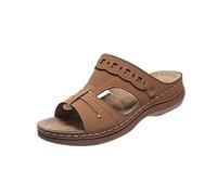 Sandales Claquettes Orthopédique Femme Été Pantoufles Rétro Compensé Claquette Épaisse Chaussons à Soutien Plantaire Confort Anti-dérapant Pantoufle Sandale de Marche Nu Pieds Piscine, Plage Voyages