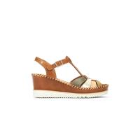 Sandales compensÃ©es cuir femme Pikolinos Aguadulce Marron 42