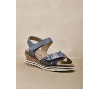 Sandales compensÃ©es double scratch femme PÃ©diconfort Bleu 37