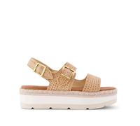 Sandales compensÃ©es en crochet femme Toms Giana Beige 38,5