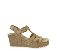 Sandales compensÃ©es en velour femme Panama Jack Vera B1 Marron 40