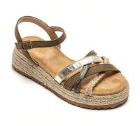Sandales Compensation en Corde avec Brides Croissées - Élégance et Confort pour l'Été C'est une touche moderne, une bohème et une élégante à votre, un estival avecces, sandales compensées et corde.Des