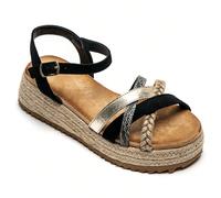 Sandales Compensation en Corde avec Brides Croissées - Élégance et Confort pour l'Été C'est une touche moderne, une bohème et une élégante à votre, un estival avecces, sandales compensées et corde.Des
