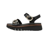 Tamaris Sandales plates Comfort femme cuir à lanières plateformes Noir 39 EU