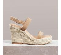 Sandales compensées à plateforme pour femmes, sandales d'été ouvertes au bout style bohème pour vacances, sandales de plage romaines tressées avec lanière, convenant pour la saison des vacances, le pr