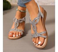 Sandales compensées à plateforme pour femmes, sandales d'été, sandales minimalistes à la mode avec bride à la cheville et semelle épaisse pour les voyages, les vacances, les îles, toutes les saisons C