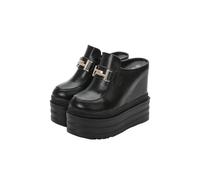 Sandales compensées à Talon compensé de 13 cm pour Femmes, Escarpins à Plateforme antidérapants pour Augmenter la Hauteur, Jolies Chaussures de Bureau,Noir,37 EU