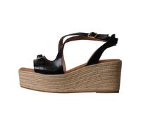Sandales Compensées Cuir Emilie Karston Napolie - Noir 41