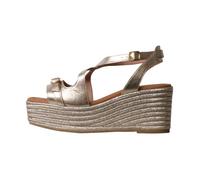 Sandales Compensées Cuir Emilie Karston Napolie - Platine 39