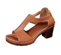 Sandales Compensées Cuir Femme Été Confortablesandale À Ouvert Réglable À Bride La Cheville Chaussures Sandale Compensee Femme Eté Mules Boucle Et Sabots Bout Ouvert Cuir Été Plates En Liège Sandales