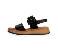 Sandales Compensées Cuir Gabor Flecht Twist Nappa - Noir 39