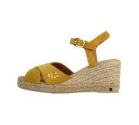 Geox Femme D Gelsa Low C Sandales compensées, Jaune, 37 EU