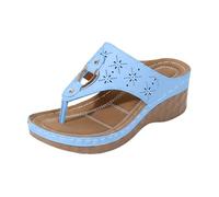 Sandales Compensées Décontractées pour Femme, Bout Doux et Pantoufles d’été légères, Style Tendance adapté à Toutes Les Tenues, pour la Plage et Les promenades Estivales