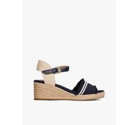 Sandales Compensées En Toile À Frange Fringe Canvas Medium Wedge/Space Blue - 39