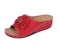 Sandales Compensees Femme Confortable Mules Été Plateforme Ouvert Rome Chaussures Vintage Pantoufles Sandale Pied Large Femme Sandales Mules Femmes Été Claquette Confortables Pour Mais Piscine Plage