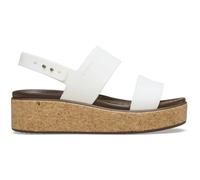 Crocs Femme Brooklyn Cork Low Wedge Sandales, Chalk, 36/37 EU