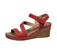 Sandales Compensées Femme Cuir Nu-Pieds Compensés à Brides Croisées Peep-Toe Bride Cheville Ajustable Bride Arrière Semelle Plateforme Effet Bois Printemps Été Extérieur Ville Quotidien Casual