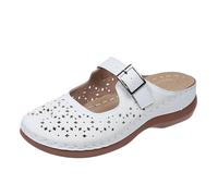 Sandales Compensées Femme Été Chaussures Antidérapantes Respirantes et Nu-Pieds Bout Ouvert Ajouré avec Talon Plateforme Comfy Semi Trailer Sandales Bohême Chaussures