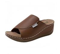 Sandales Compensées Femme Été Chic Chaussure Confortable Anti-Dérapant Chaussons Orthopédique Bout Ouvert Mules Plateforme Pantoufles Claquettes Léger Chaussures De Plage