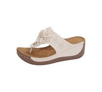 Sandales Compensées Femme Ete Chic Confortable Bout Ouvert Chaussure Mules Anti-Dérapant Tongs Plateforme Chaussures De Plage Pantoufles Léger Flip Flops