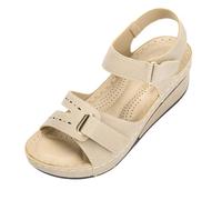 Sandales Compensées Femme Été Confortable - Sandale Orthopedique Large Chaussures Plates De Plage De Marche Claquettes À Plateforme Minimaliste Rétro Chaussures De Plage