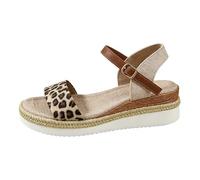 Sandales Compensées Femme Été Espadrilles bretelles ajustables à la cheville avec Boucles Réglable soutien de la voûte plantaire Semelle Douce et Coussinée Antidérapantes Respirantes Légères Voyage