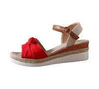 Sandales Compensées Femme Été Espadrilles Chic À Bout Ouvert bretelles ajustables à la cheville avec Boucles Réglable soutien de la voûte plantaire Semelle Souple Antidérapantes Légères Chaussures