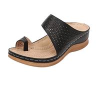 Sandales Compensées Femme Été Mode avec Support de Orthopédique Hallux Valgus Tongs de Plage Et Claquettes de Piscine Plage Sandales Mules de Yoga Piscine Chaussures Anti-Dérapant Respirant Sandales