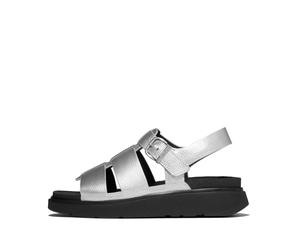 Sandales compensées femme FitFlop Gen-FF Tumbled Argenté 37