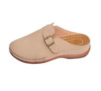 Sandales Compensées Femme Pieds Larges Plateforme Pantoufles D'Été Surdimensionnées Pour Femmes Style Rétro À Talon Épais Style Étranger Pour Un Confort Sandale Compensée Femme (Beige 40)